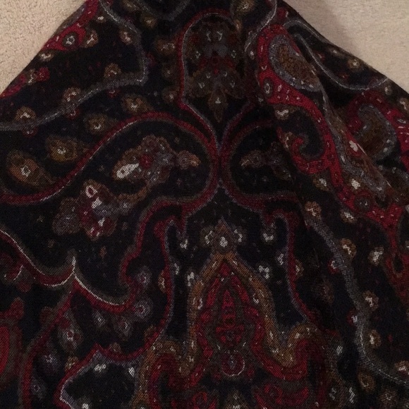 Black Colorful Pattern Large Body Scarf NWT - Picture 2 of 11